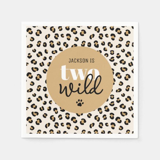 Serviette En Papier Deux Wild Boy 2ème anniversaire de la fête Napkins (Devant)