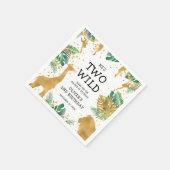 Serviette En Papier Deux Wild Jungle Safari 2e fête d'anniversaire (Coin)