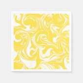 Serviette En Papier Déversement - Citron jaune et blanc (Devant)