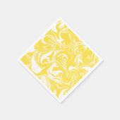 Serviette En Papier Déversement - Citron jaune et blanc (Coin)