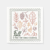 Serviette En Papier Devis d'automne (Devant)