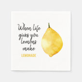 Serviette En Papier Devis jaune citron amusant (Devant)