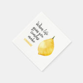Serviette En Papier Devis jaune citron amusant (Coin)