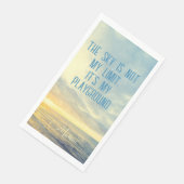 Serviette En Papier Devis Sky de nom personnalisé (Coin)