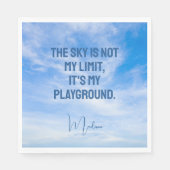 Serviette En Papier Devis Sky de nom personnalisé (Devant)