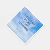 Serviette En Papier Devis Sky de nom personnalisé (Coin)