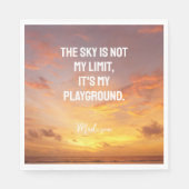 Serviette En Papier Devis Sky de nom personnalisé (Devant)