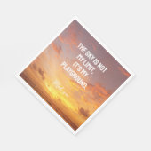 Serviette En Papier Devis Sky de nom personnalisé (Coin)