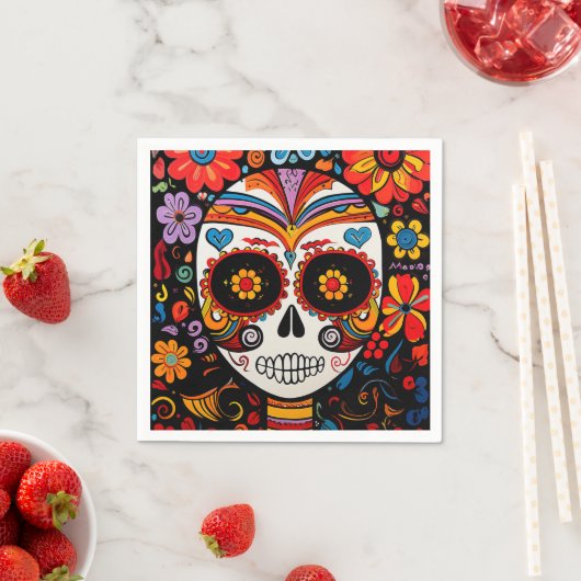 Serviette En Papier 💀 Día de Muertos (En situation)