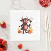 Serviette En Papier Diable Vache mal (En situation)