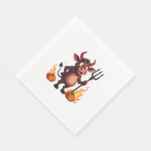 Serviette En Papier Diable Vache mal (Coin)