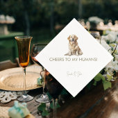 Serviette En Papier Diagonal Bravo à mes humains Custom Pet Mariage