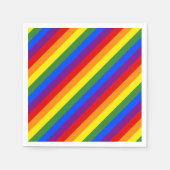 Serviette En Papier Diagonal Rainbow Stripe Motif LGBT Pride Party (Devant)