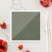 Serviette En Papier Diagonal Split Moss Green Napkin (En situation)