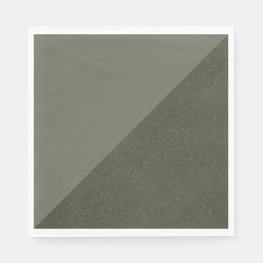 Serviette En Papier Diagonal Split Moss Green Napkin (Devant)