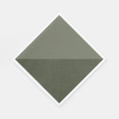 Serviette En Papier Diagonal Split Moss Green Napkin (Coin)