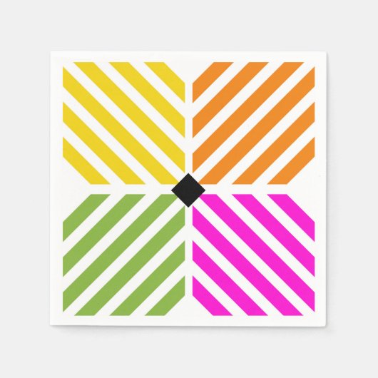 Serviette En Papier Diagonale arc-en-ciel (Devant)