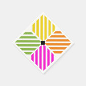Serviette En Papier Diagonale arc-en-ciel (Coin)