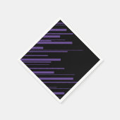 Serviette En Papier Diagonales en violet et noir (Coin)