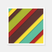 Serviette En Papier Diagonales multicolores (Devant)
