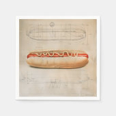 Serviette En Papier Diagramme de chien chaud (Devant)