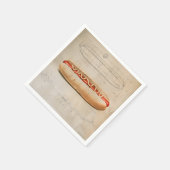Serviette En Papier Diagramme de chien chaud (Coin)