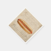 Serviette En Papier Diagramme rétro de chien chaud (Coin)