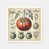 Serviette En Papier Diagramme tomate Vintage (Devant)