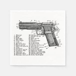 Serviette En Papier Diagramme V2 d'arme à feu