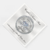 Serviette En Papier Diamant, 60e Anniversaire serviettes personnalisée (Coin)