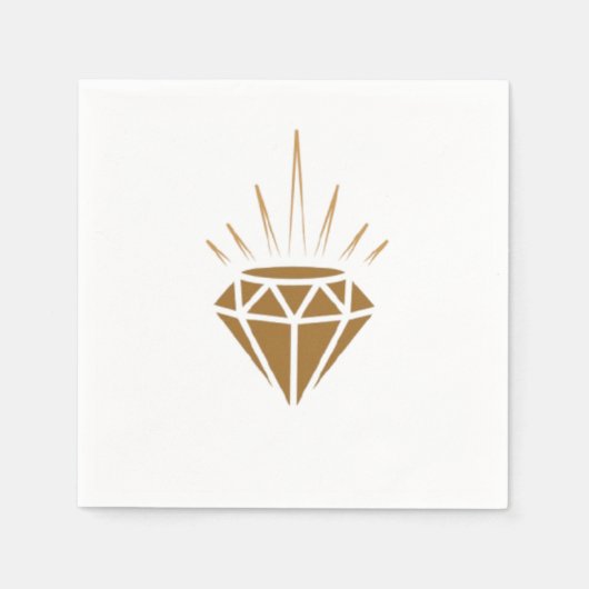 Serviette En Papier Diamant brillant (Devant)