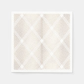 Serviette En Papier Diamant Géométrique Blanc Mariage d'or Table (Devant)