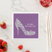 Serviette En Papier diamant haute talons parties scintillant élégant (En situation)