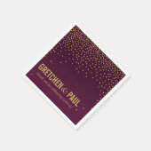 Serviette En Papier Diamants dans le Sky Cocktail Party | aubergine (Coin)