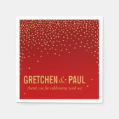 Serviette En Papier Diamants dans le Sky Cocktail Party | rouge (Devant)