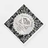 Serviette En Papier Diamants et Pearls Party Thème Napkins (Coin)