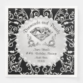 Serviette En Papier Diamants et Pearls Party Thème Napkins (Devant)