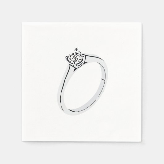 Serviette En Papier Diamond Engagement Ring (Devant)