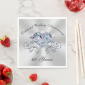 Serviette En Papier Diamond Mariage Anniversaire serviettes BULK rabai (En situation)