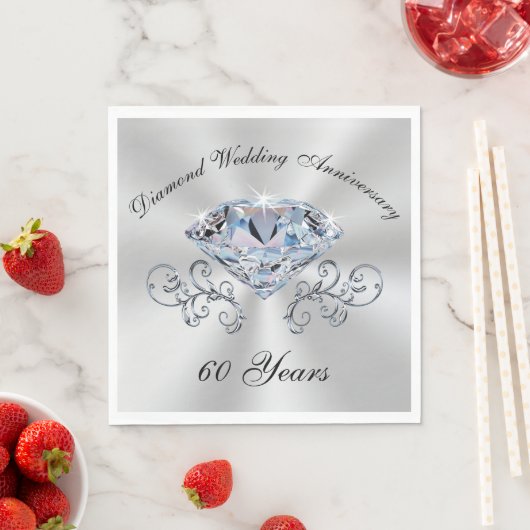 Serviette En Papier Diamond Mariage Anniversaire serviettes BULK rabai (En situation)