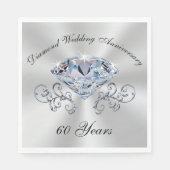 Serviette En Papier Diamond Mariage Anniversaire serviettes BULK rabai (Devant)