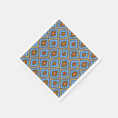 Serviette En Papier Diamond Pattern Blue Red Yellow Green  (Coin)