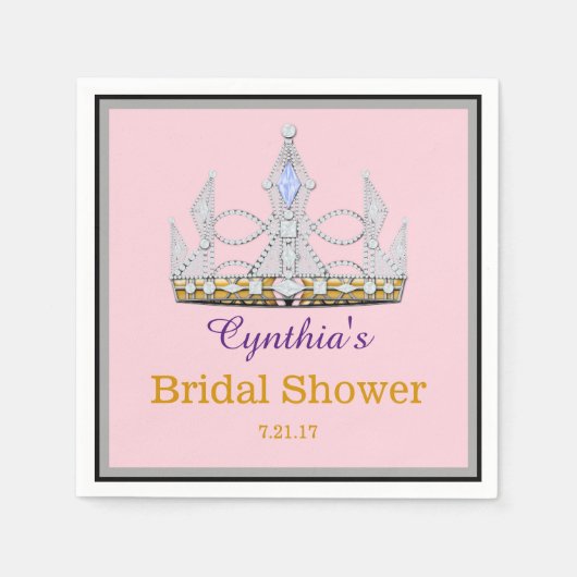 Serviette En Papier Diamond princesse événement (Devant)