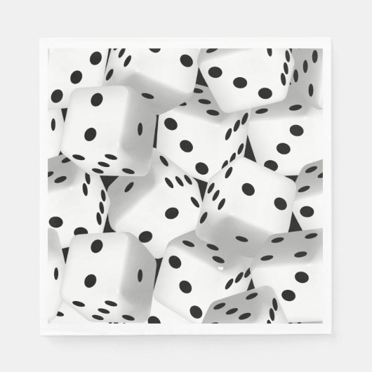 Serviette En Papier Dice chanceux (Devant)
