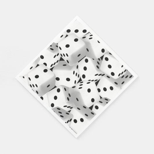 Serviette En Papier Dice chanceux (Coin)