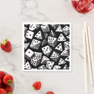 Serviette En Papier Dice Delight : Une Cascade géométrique