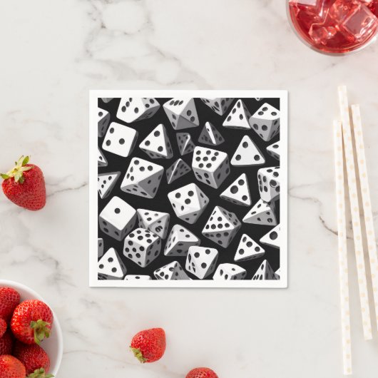 Serviette En Papier Dice Delight : Une Cascade géométrique (En situation)