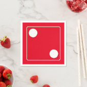 Serviette En Papier DICE numéros de pips blanc 2 + votre backgr. (En situation)