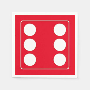Serviette En Papier DICE numéros de pips blanc 6 + votre backgr.