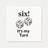 Serviette En Papier Dice Rolling Six C'est mon tour Roll Dice Party (Devant)